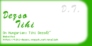 dezso tihi business card